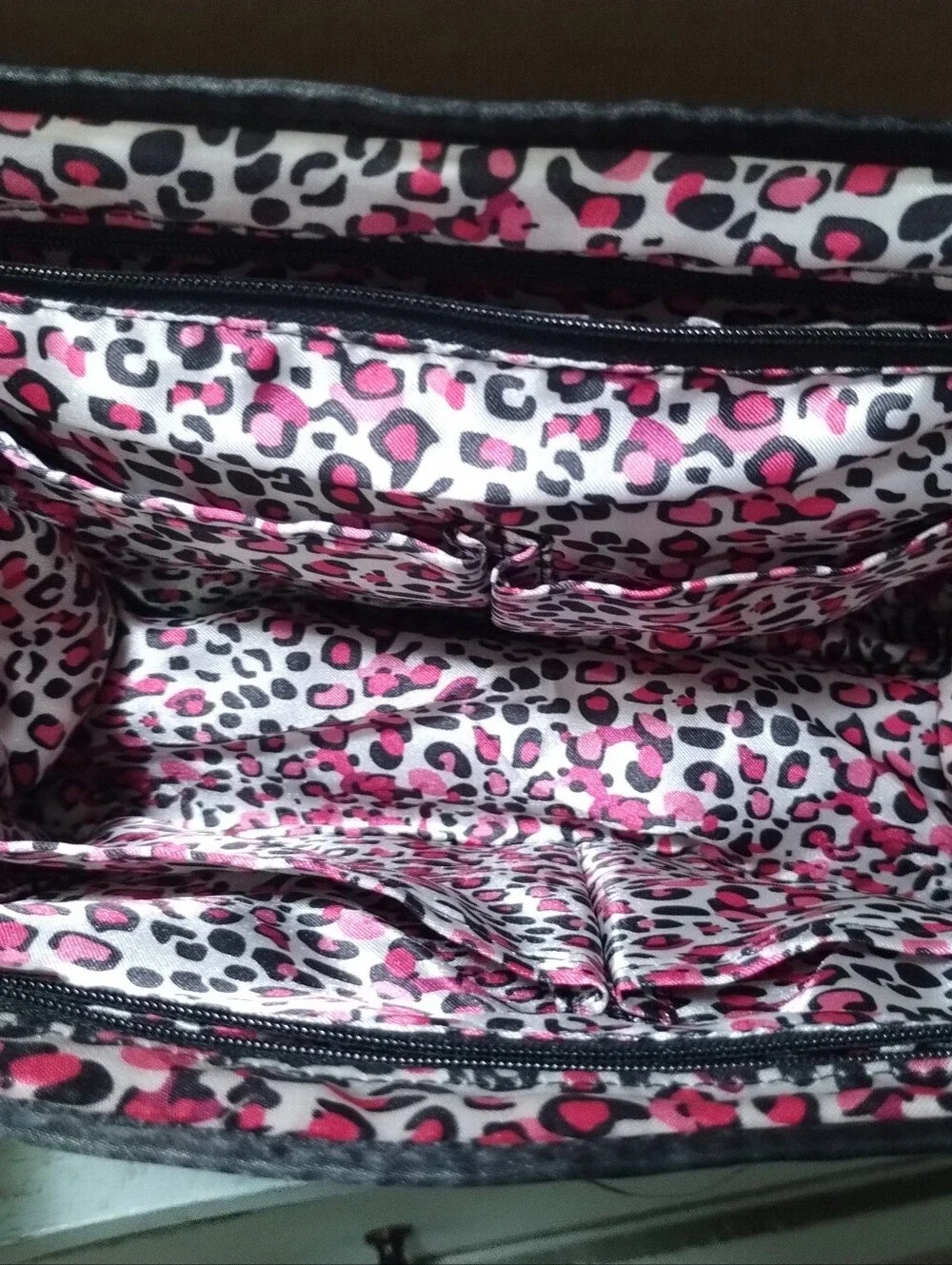 Pursefection Pink Leopard Print Women's Purse Organizer Bag